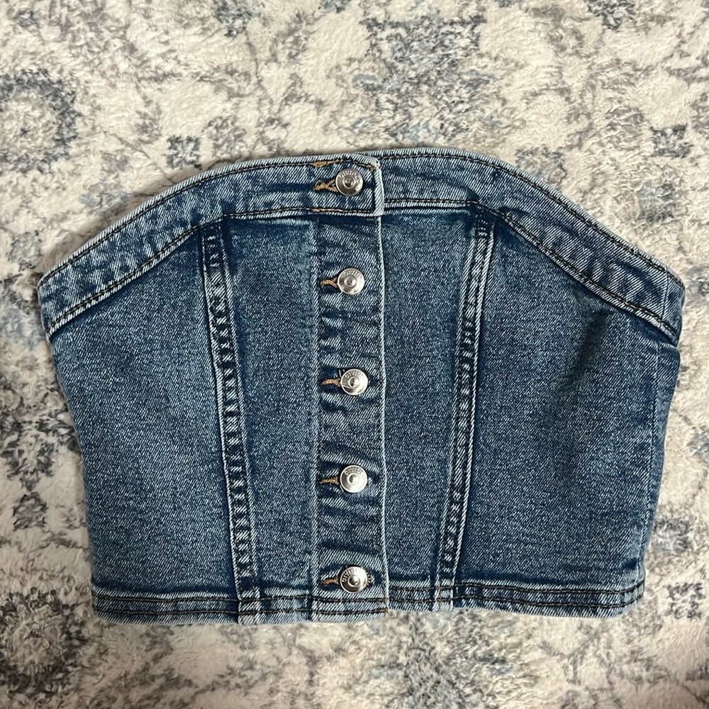 XS H&M Denim Tube Top